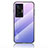 Silicone Frame Mirror Rainbow Gradient Case Cover LS1 for Vivo X70 Pro 5G Clove Purple