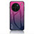 Silicone Frame Mirror Rainbow Gradient Case Cover LS1 for Vivo X90 5G Hot Pink