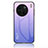 Silicone Frame Mirror Rainbow Gradient Case Cover LS1 for Vivo X90 Pro 5G Clove Purple