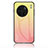 Silicone Frame Mirror Rainbow Gradient Case Cover LS1 for Vivo X90 Pro+ Plus 5G Yellow