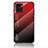 Silicone Frame Mirror Rainbow Gradient Case Cover LS1 for Vivo Y01 Red