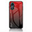 Silicone Frame Mirror Rainbow Gradient Case Cover LS1 for Vivo Y02S Red