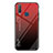 Silicone Frame Mirror Rainbow Gradient Case Cover LS1 for Vivo Y12 Red