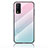 Silicone Frame Mirror Rainbow Gradient Case Cover LS1 for Vivo Y12A