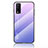 Silicone Frame Mirror Rainbow Gradient Case Cover LS1 for Vivo Y20s Clove Purple