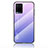 Silicone Frame Mirror Rainbow Gradient Case Cover LS1 for Vivo Y21 Clove Purple