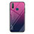 Silicone Frame Mirror Rainbow Gradient Case Cover LS1 for Vivo Y3 Hot Pink