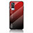 Silicone Frame Mirror Rainbow Gradient Case Cover LS1 for Vivo Y31 (2021) Red