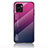 Silicone Frame Mirror Rainbow Gradient Case Cover LS1 for Vivo Y32t Hot Pink