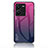 Silicone Frame Mirror Rainbow Gradient Case Cover LS1 for Vivo Y35 4G