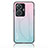 Silicone Frame Mirror Rainbow Gradient Case Cover LS1 for Vivo Y55 4G