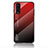 Silicone Frame Mirror Rainbow Gradient Case Cover LS1 for Vivo Y70S 5G Red