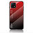 Silicone Frame Mirror Rainbow Gradient Case Cover LS1 for Vivo Y72 India Red