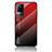 Silicone Frame Mirror Rainbow Gradient Case Cover LS1 for Vivo Y73 (2021) Red