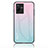 Silicone Frame Mirror Rainbow Gradient Case Cover LS1 for Vivo Y73t