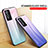 Silicone Frame Mirror Rainbow Gradient Case Cover LS1 for Vivo Y76s 5G