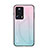 Silicone Frame Mirror Rainbow Gradient Case Cover LS1 for Xiaomi Civi 2 5G Cyan