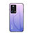 Silicone Frame Mirror Rainbow Gradient Case Cover LS1 for Xiaomi Mi 12 Lite NE 5G Clove Purple