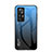 Silicone Frame Mirror Rainbow Gradient Case Cover LS1 for Xiaomi Mi 12T 5G Blue
