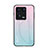 Silicone Frame Mirror Rainbow Gradient Case Cover LS1 for Xiaomi Mi 13 Pro 5G Cyan