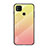 Silicone Frame Mirror Rainbow Gradient Case Cover LS1 for Xiaomi POCO C31 Yellow