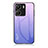 Silicone Frame Mirror Rainbow Gradient Case Cover LS1 for Xiaomi Poco C65 Clove Purple