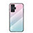 Silicone Frame Mirror Rainbow Gradient Case Cover LS1 for Xiaomi Poco F4 GT 5G Cyan