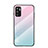 Silicone Frame Mirror Rainbow Gradient Case Cover LS1 for Xiaomi POCO M3 Pro 5G Cyan