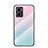 Silicone Frame Mirror Rainbow Gradient Case Cover LS1 for Xiaomi Redmi 10 Prime Plus 5G Cyan