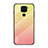 Silicone Frame Mirror Rainbow Gradient Case Cover LS1 for Xiaomi Redmi 10X 4G Yellow