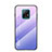 Silicone Frame Mirror Rainbow Gradient Case Cover LS1 for Xiaomi Redmi 10X 5G Clove Purple
