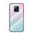 Silicone Frame Mirror Rainbow Gradient Case Cover LS1 for Xiaomi Redmi 10X 5G Cyan