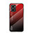 Silicone Frame Mirror Rainbow Gradient Case Cover LS1 for Xiaomi Redmi 11 Prime 5G Red
