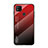 Silicone Frame Mirror Rainbow Gradient Case Cover LS1 for Xiaomi Redmi 9 Activ Red