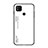 Silicone Frame Mirror Rainbow Gradient Case Cover LS1 for Xiaomi Redmi 9 Activ White