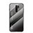 Silicone Frame Mirror Rainbow Gradient Case Cover LS1 for Xiaomi Redmi 9 Prime India Dark Gray