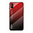 Silicone Frame Mirror Rainbow Gradient Case Cover LS1 for Xiaomi Redmi 9AT Red