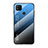 Silicone Frame Mirror Rainbow Gradient Case Cover LS1 for Xiaomi Redmi 9C NFC Blue