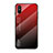 Silicone Frame Mirror Rainbow Gradient Case Cover LS1 for Xiaomi Redmi 9i Red