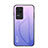 Silicone Frame Mirror Rainbow Gradient Case Cover LS1 for Xiaomi Redmi K40S 5G Clove Purple