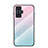 Silicone Frame Mirror Rainbow Gradient Case Cover LS1 for Xiaomi Redmi K50 Gaming 5G Cyan