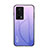 Silicone Frame Mirror Rainbow Gradient Case Cover LS1 for Xiaomi Redmi K60 Pro 5G Clove Purple