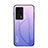 Silicone Frame Mirror Rainbow Gradient Case Cover LS1 for Xiaomi Redmi K60E 5G Clove Purple