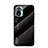Silicone Frame Mirror Rainbow Gradient Case Cover LS1 for Xiaomi Redmi Note 10 4G Black