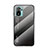 Silicone Frame Mirror Rainbow Gradient Case Cover LS1 for Xiaomi Redmi Note 10 4G Dark Gray