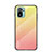 Silicone Frame Mirror Rainbow Gradient Case Cover LS1 for Xiaomi Redmi Note 10 4G Yellow