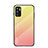 Silicone Frame Mirror Rainbow Gradient Case Cover LS1 for Xiaomi Redmi Note 10 5G Yellow