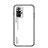 Silicone Frame Mirror Rainbow Gradient Case Cover LS1 for Xiaomi Redmi Note 10 Pro 4G White