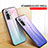 Silicone Frame Mirror Rainbow Gradient Case Cover LS1 for Xiaomi Redmi Note 10 Pro Max