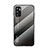 Silicone Frame Mirror Rainbow Gradient Case Cover LS1 for Xiaomi Redmi Note 10T 5G Dark Gray